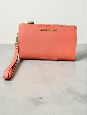 Michael Kors Adele Double Zip Saffiano Leather Wristlet